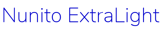 Nunito ExtraLight font
